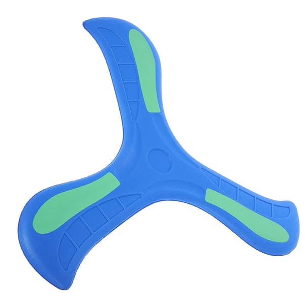 Selvlysende boomerang til børnefester, blå, holdbart design, 1 stk. Blue 0.00X0.00X0.00CM