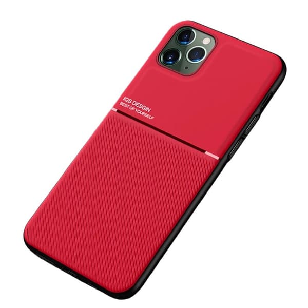 Magnetiskt Plånboksfodral för iPhone SE2 2020, 5D Fulltäckande, med Bilfäste & Linsskydd red