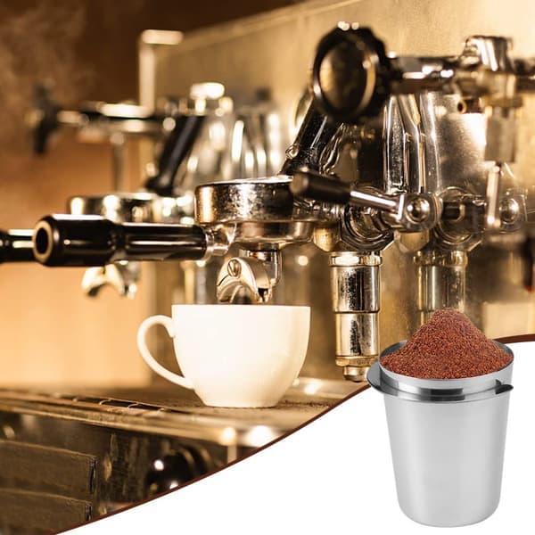 Espressomaskine Tilbehør, Pulverføder med Målekop og Non-stick Belægning Minimerer Spild til Aquaforge