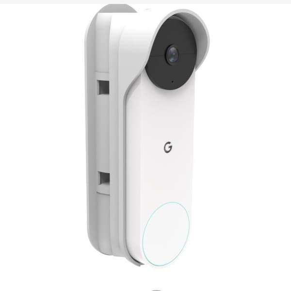 Justerbart monteringsfäste för Google Nest Doorbell, vit, säker och stabil installation