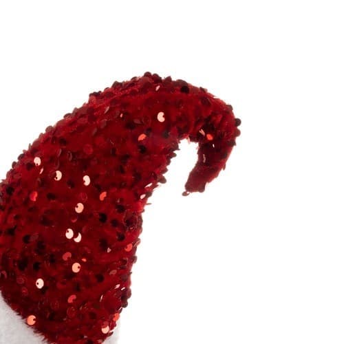 Snemand julepynt, 95 cm, teleskopben, polyester, hvid grøn rød