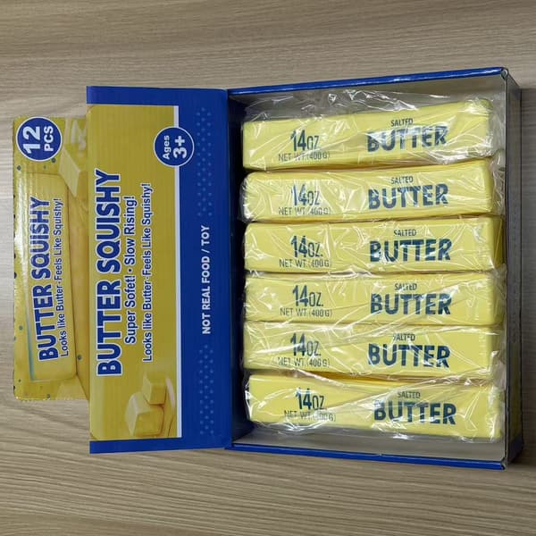 Smörstångsform Långsamt stigande klämleksak för sensorisk handlek Medium 21 cm Butter Stick