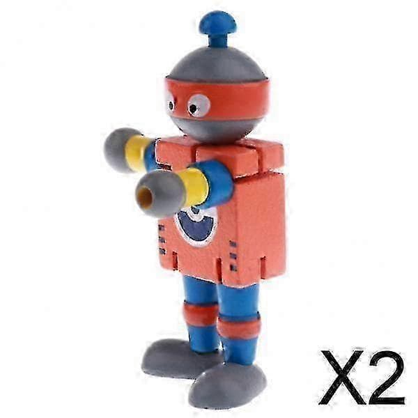 2x Flexibla Trädockor Robotar Modell Barn Spel Leksak Ställbar Gåva