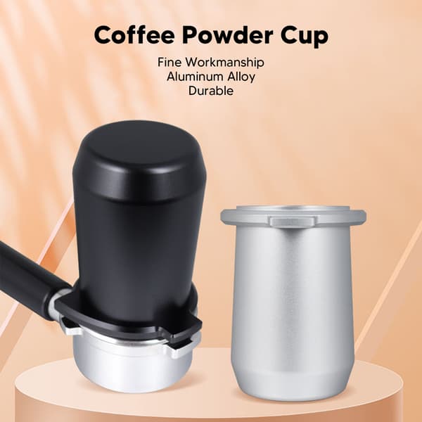 Tilbehør til espressomaskiner i aluminiumslegering, kompakt pulverføder med anti-flyvende støvdesign for bedre flow Aquaforge