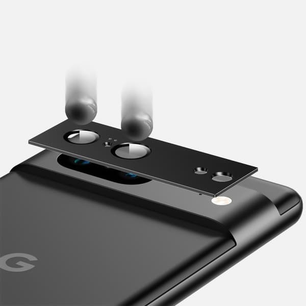 Kameralinsskydd för Google Pixel 8 Pro, silver, HD-klar, stötsäker, aluminiumlegering Silver