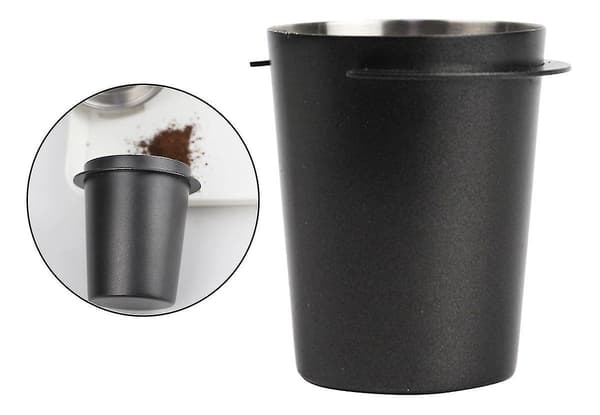 Kaffemålekop, målekoptilbehør i rustfrit stål, 58 mm sort Aquaforge