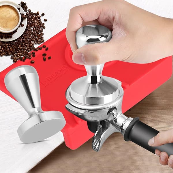 51 mm/49 mm kaffetamper i rustfrit stål, flad base til Aquaforge Espresso