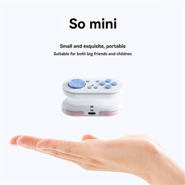 Mini trådløs kontroller for Switch, Lite, OLED, Android - LED-lys, forbedret spillopplevelse B White Pink