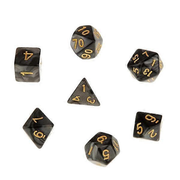 7x polyedriske terninger til Dungeons and Dragons bordspil + terningebæger #3