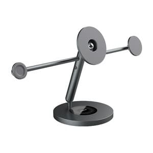 Modulärt surfplatte- och klockställ, 360° roterande, magnetiskt, grått