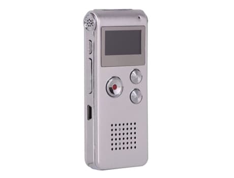 Cuich Mini Digital Opptaker, Profesjonell 32GB Stemmeopptaker med Lyd- og MP3-avspilling, Sølv