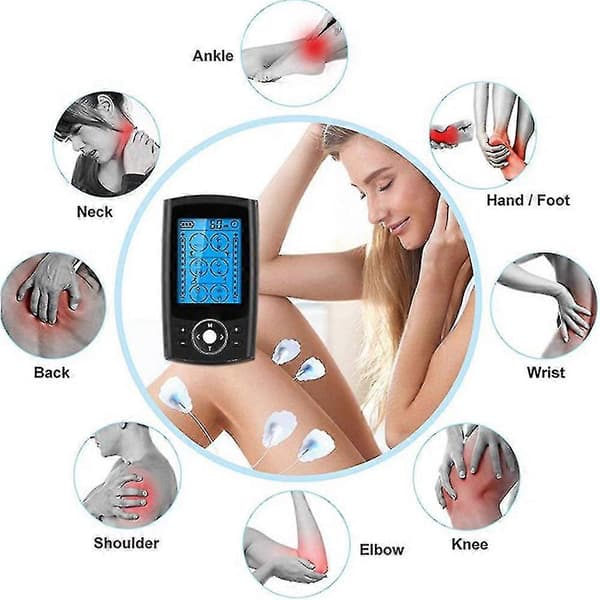 Fysioterapi Massager Muskelstimulator Enhed Med 24 Massage Modes Multipurpose Elektrisk Massager Blue