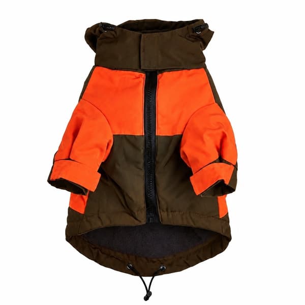 Vattentät Varm Regnjacka för Hund, Höst Vinter, Reflex, Huva, Teddy Dark Brown 3XL