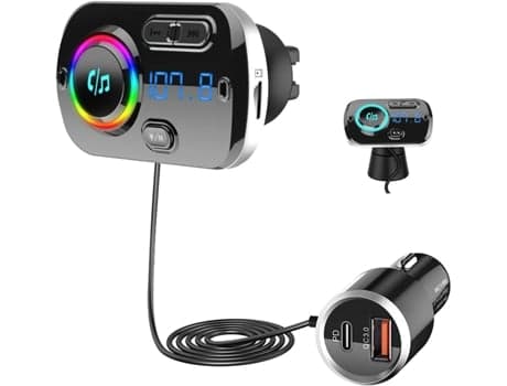 Transmitter Fm Bluetooth 5.3 Bilradio Adapter Kit Viva-Voice til Bil