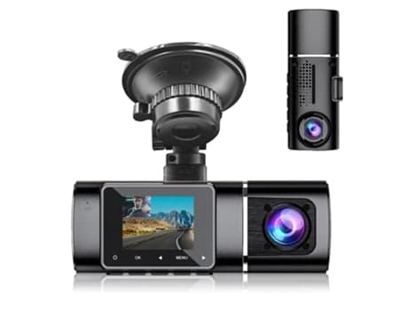 Dual Front Dash Cam og Innvendig Dash Camera for Biler Go Night Vision Bilkamera
