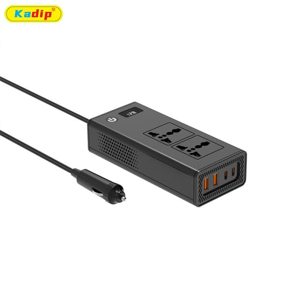 200W Køretøjsstrømomformer 12V til 220V med sort, PD, display Black 220V M6800
