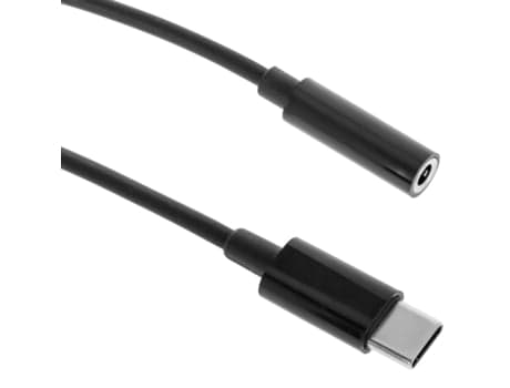 BEMATIK-C USB-sovitinkaapeli 3,5 mm kuulokkeille - Musta