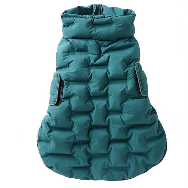 Vinterhundjacka, varm dunjacka för medelstora och stora hundar, vindtät, köldtät, polyester Dark Green S-Dz307