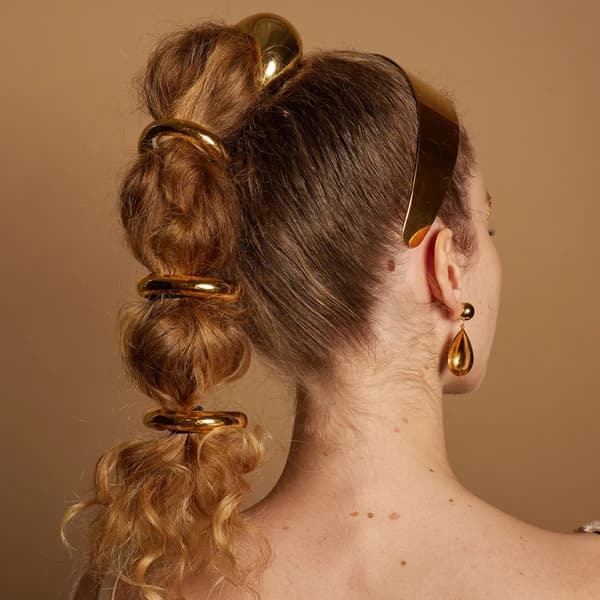 Hårbånd i rustfrit stål til hestehale-styling JDH2403006
