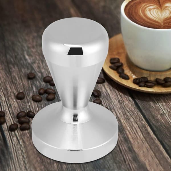 51 mm/49 mm kaffetamper i rustfrit stål, flad base til Aquaforge Espresso