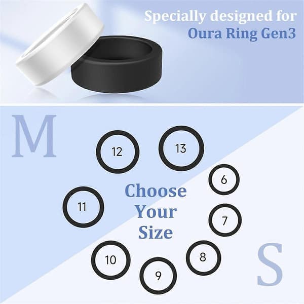 Ring Cover til Ring Beskytter, Silikone Elastisk Etui til Ring Gen 3 Træning M as shown