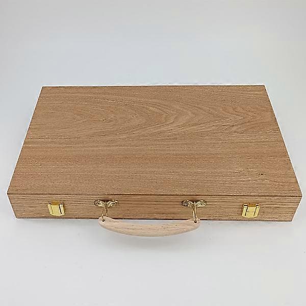 Avanceret Indlejret Træ Backgammon Brætspil. Klassisk Foldning