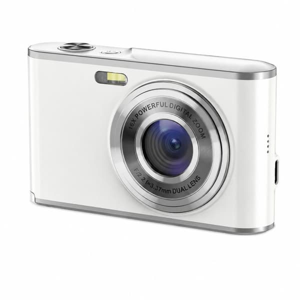 4K 48MP digitalkamera med 16x zoom, webkamerafunksjon, 32 GB-kort, sølv Silver