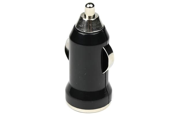 USB Biloplader 1A 12-24V, Sort, Cigarettænder til USB-port til Telefon Tablet