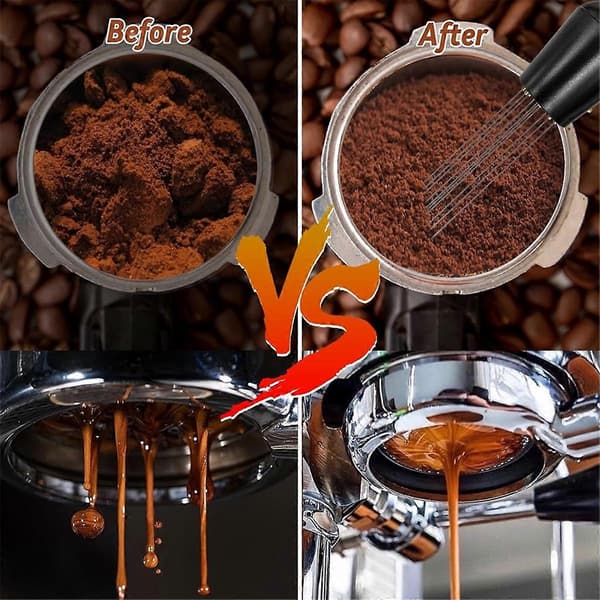 Set med 5 Espresso Kaffe Tillbehör, Espresso Kaffe Tamper, 53 mm Aquaforge