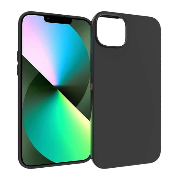 Til iPhone 14 Fuld Mat TPU Telefoncover (Sort) Black