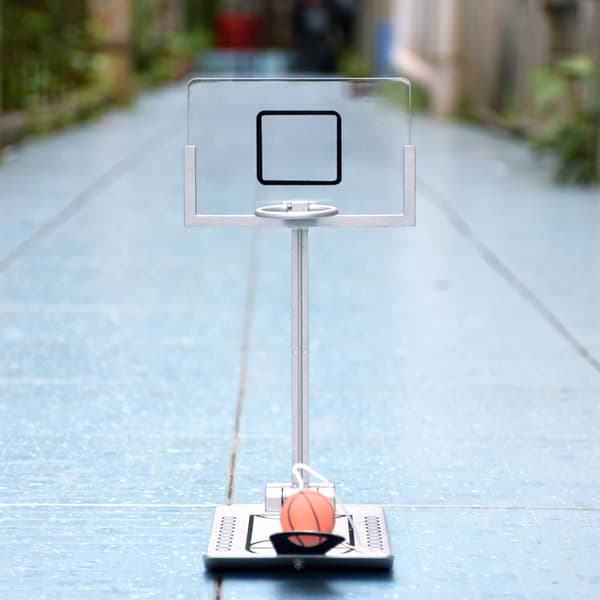 Mini sammenleggbart bordplate basketball skytespill for skrivebordslek, lys grå Light Grey