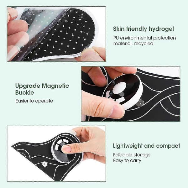 Smart Massager Multifunktionel, EMS Microcurrent Mini Massager til lymfefrigørelse, smertelindring, abdominal muskel.