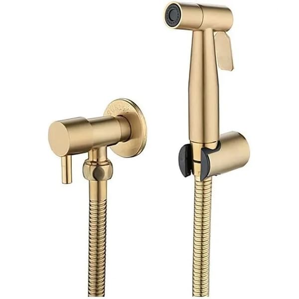Guld rustfrit stål bidet toiletsprøjte, håndbruser med holder, badeværelsesarmaturer