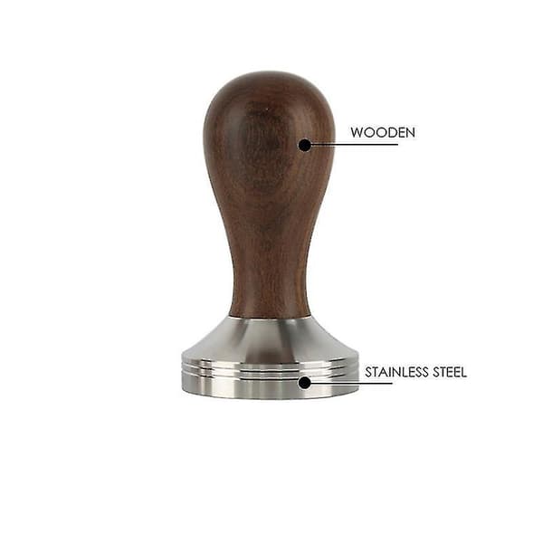 Kaffestopper i rustfritt stål med flat base 58 mm mørkebrun Aquaforge