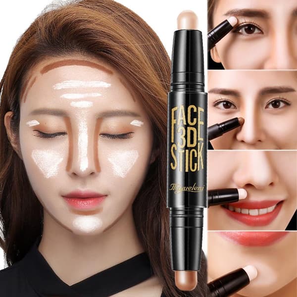 Highlighter for kvinner, ansikts concealer, bronzere, highlighter-penn, kosmetisk 3D-sminke, konturstift Matches the image