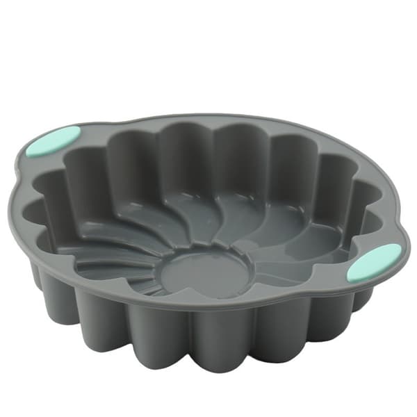 Silikonkakeformsett, runde bakeformer for moussebrødchiffon, 9-dels, non-stick Silicone pumpkin plate