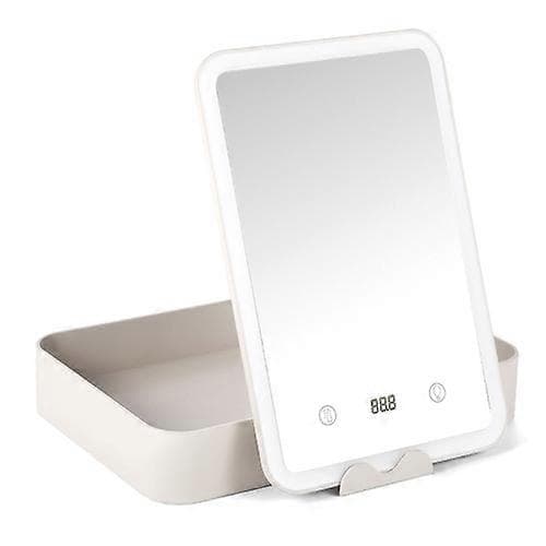 FD001 LED Dæmpbar Makeup Med Opbevaring Makeupboks White