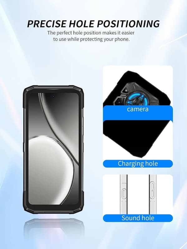 Blødt TPU-etui til DOOGEE Blade 20 Play, ultratyndt stødsikkert cover, sort