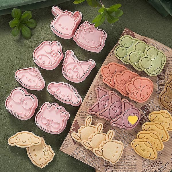 Tegneserie Kjeksform Risrull Vannmelonform Kakeform Trykk DIY Bakeutstyr Kakeutstikker Lazy Egg