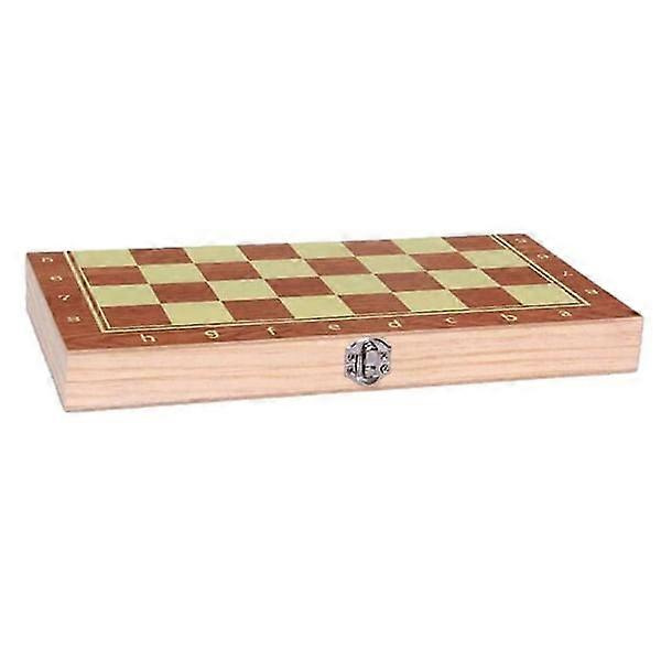 Vikbart schackbräde i trä, handgjort resebrädspel backgammon