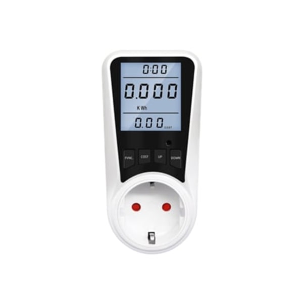 Dobbel Tariff Strømmåler Socket med Databevaring Display på LCD-skjerm, Maksimal Effekt.