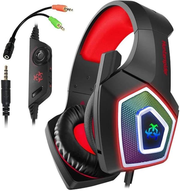 Bluetooth Gaming Over-Ear Headset med Ljuseffekt