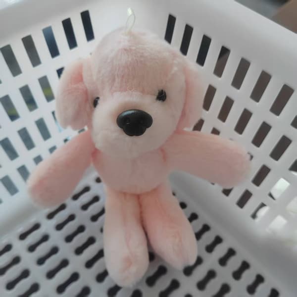 Pitkäjalkainen koiran pehmolelu tyyny Pink 19cm