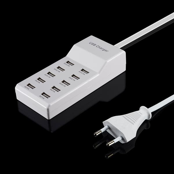 USB-oplader til telefoner og tablets Ceramic White