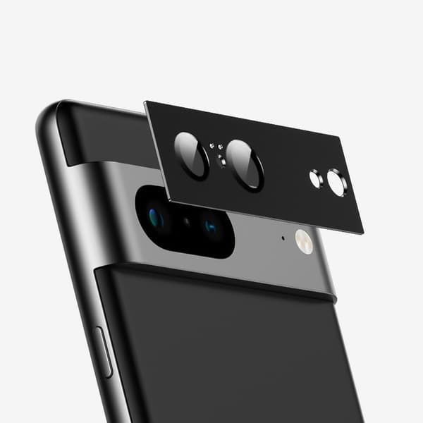 Kameralinsskydd för Google Pixel 8 Pro, silver, HD-klar, stötsäker, aluminiumlegering Silver