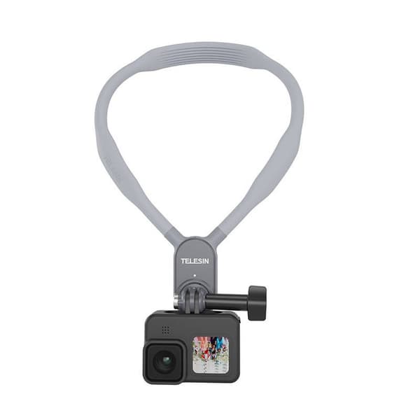 Halsmonteringsrem til GoPro DJI Insta360, rustfrit stål, justerbar, håndfri