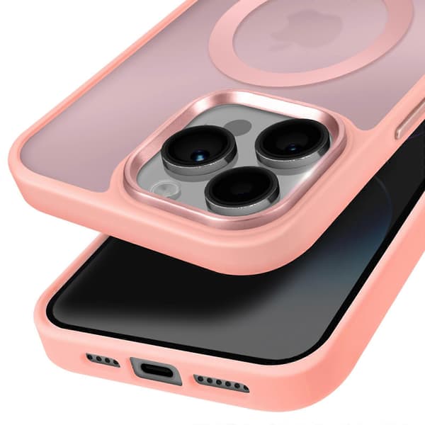 MagSafe-cover til iPhone 14 Pro Mat bagside, matteret Pink