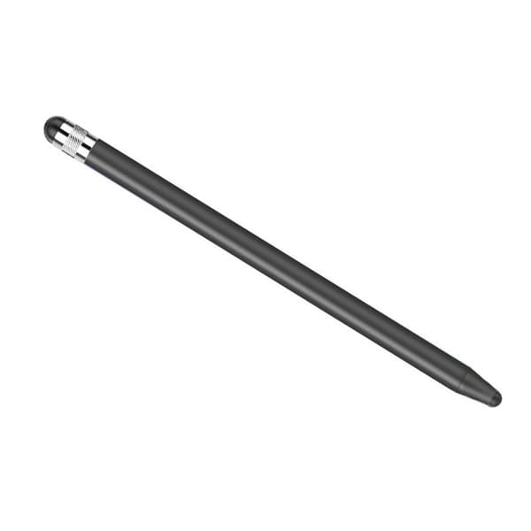Kapasitiv pekepenn med doble tupper, utskiftbare silikontupper, kompatibel med Apple Samsung Huawei, svart