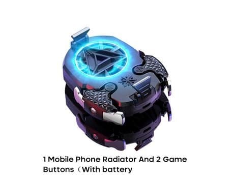 Batteridriven kylfläkt för gamingradiator med trigger för iPhone/Huawei
