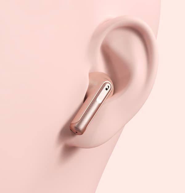 Ægte trådløse in-ear Bluetooth-øretelefoner